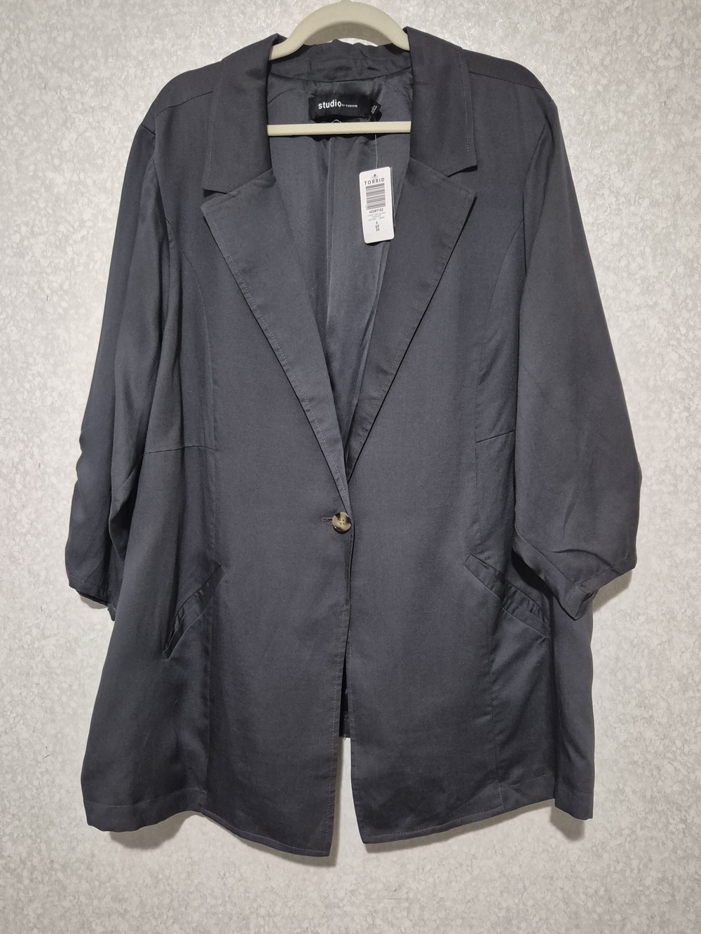 NWT torrid Charcoal Single-Button Relaxed Blazer-Size:4